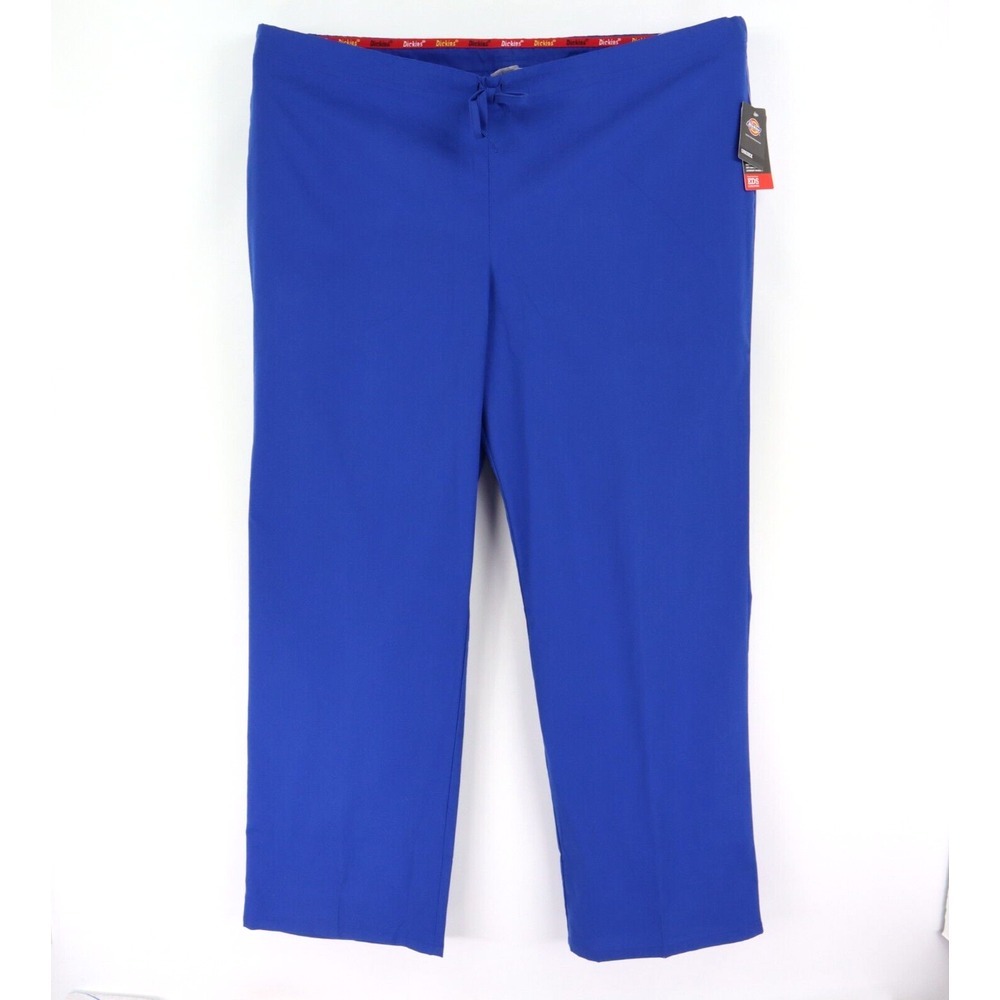 Dickies Scrub Pants‎ Unisex XL (Waist 44-45 Inches) Blue Soft Easy-Care Fabric